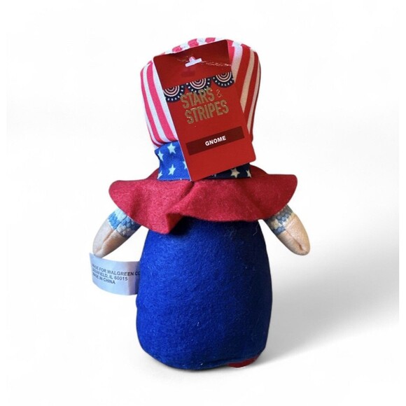 NWT Lot 5 Patriotic 4th of July Gnomes 7" Red White & Blue Stars & Stripes - Picture 3 of 3